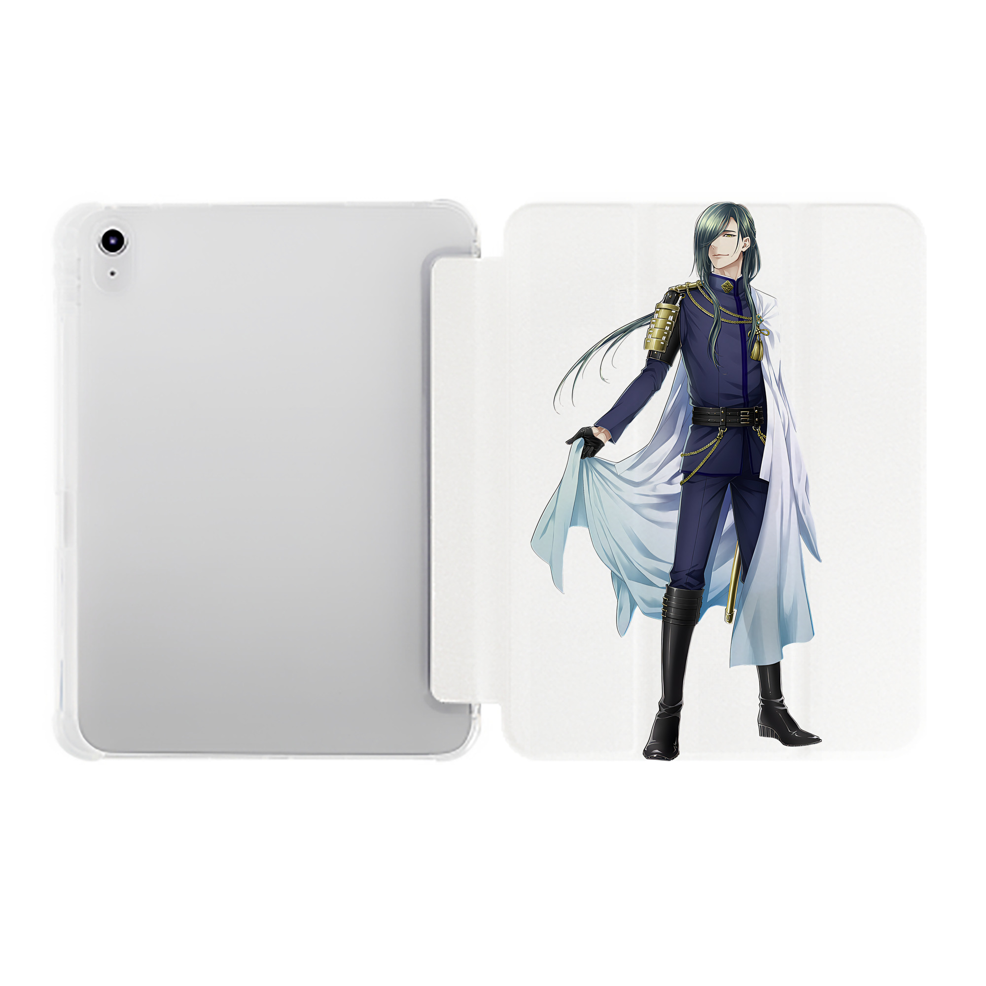 （画像用） 刀剣乱舞 Touken Ranbu IPad ケース ペン収納付き 三つ折りスタンド PUレザー×シリコン 対応機種9.5/10.5/10.9インチ